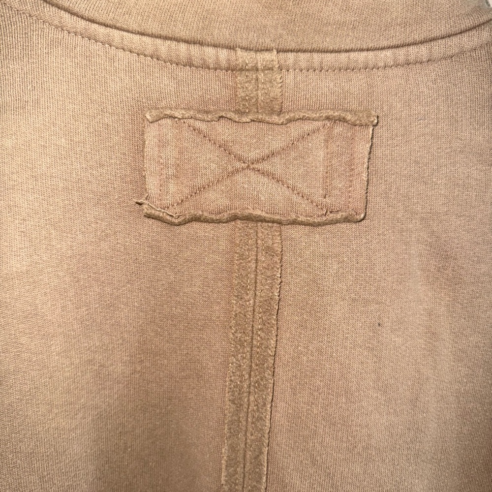 Free People NWOT We the Free Beige Lou Moto‎ Jacket size Large Oversized Fit - Picture 11 of 11
